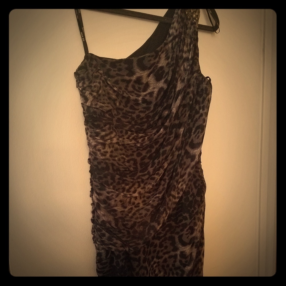Leopard print cocktail dress